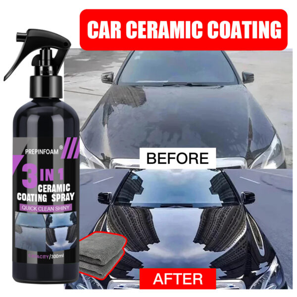 Solutie protecție Hidrofobă Instantă – Luciu și Scut Ceramic 3-în-1