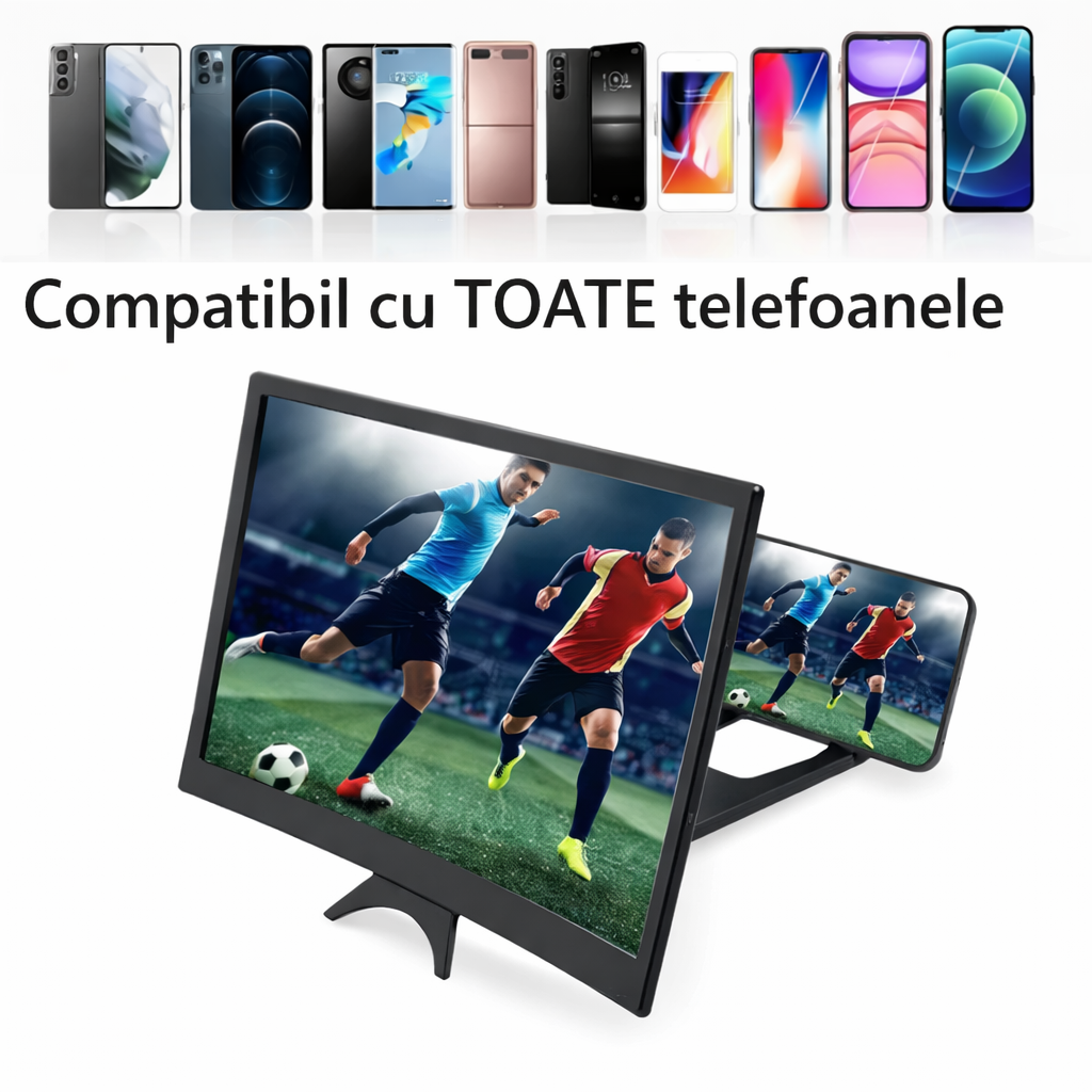 Amplificator Ecran Telefon 30 CM Curbat 3D HD