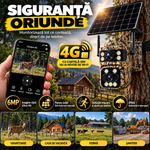 Cameră de Supraveghere Solară 4G – 6MP, Control de pe Telefon, Dual Lens