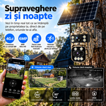 Cameră de Supraveghere Solară 4G – 6MP, Control de pe Telefon, Dual Lens